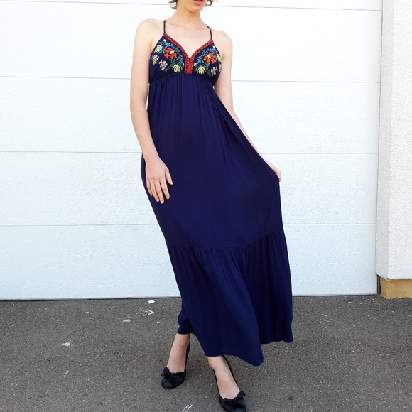 Flying Tomato Dresses & Skirts - Flying Tomato maxi dress embroidered top Large